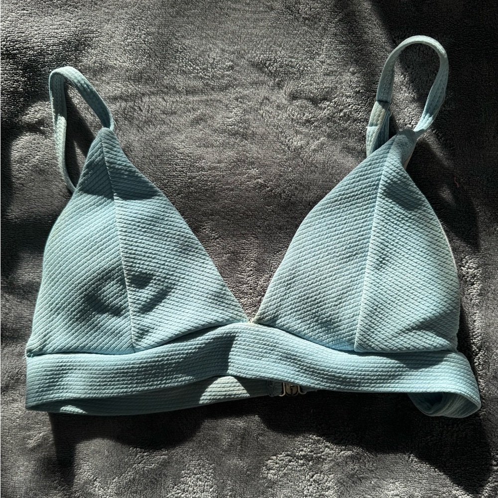 Blue bikini top